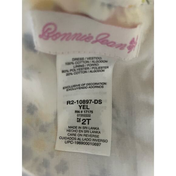 Bonnie Jean Blue & Yellow Flowers and Bees Girls Party Dress Size 2T - Picture 5 of 5